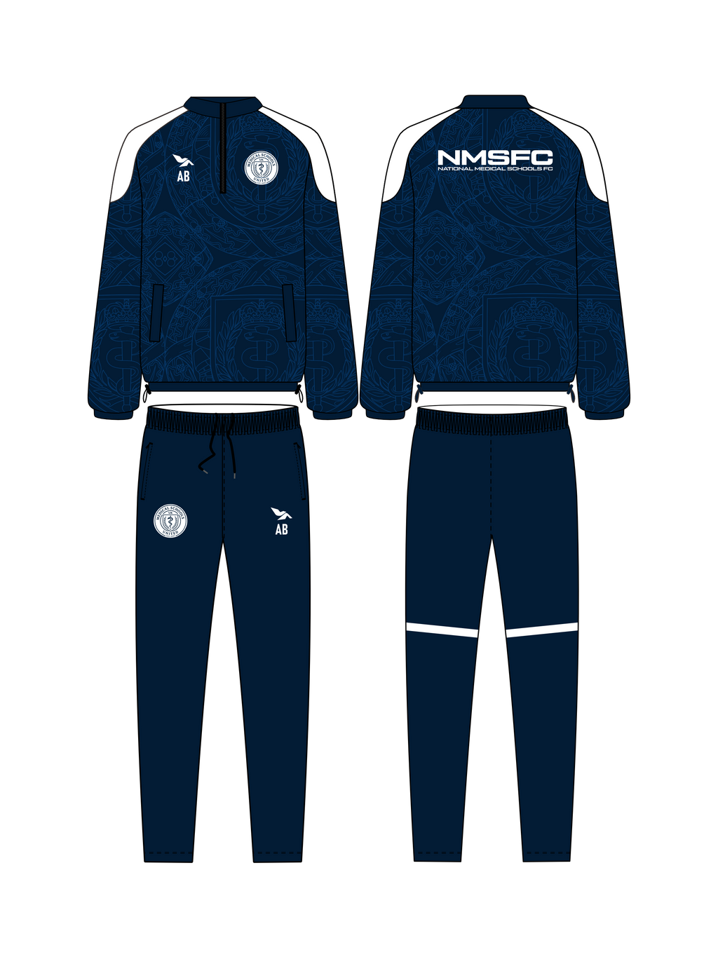 NATIONAL MEDICAL SCHOOLS SPORTS 1/4 ZIP TRACKSUIT BUNDLE