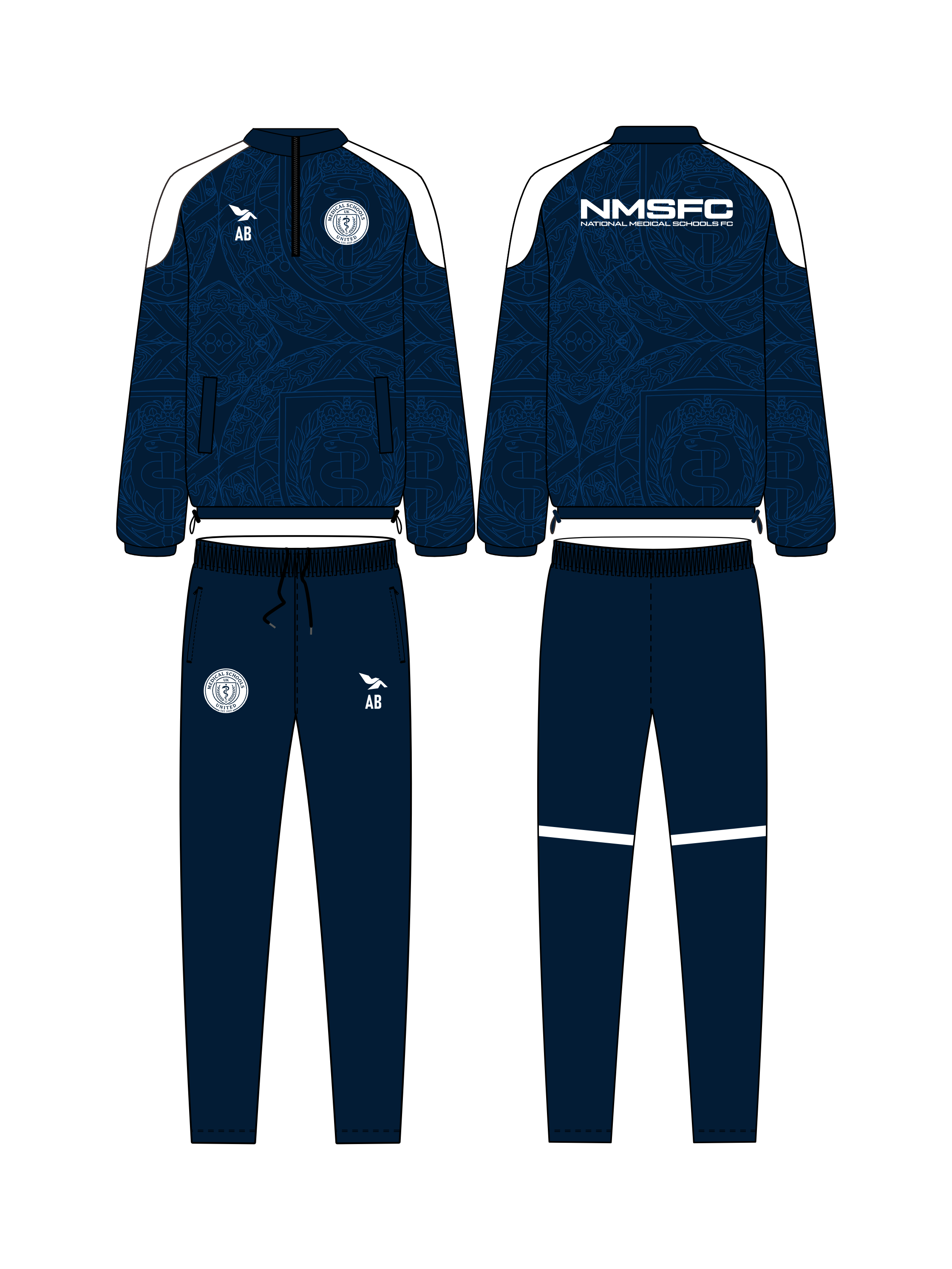 NATIONAL MEDICAL SCHOOLS SPORTS 1/4 ZIP TRACKSUIT BUNDLE
