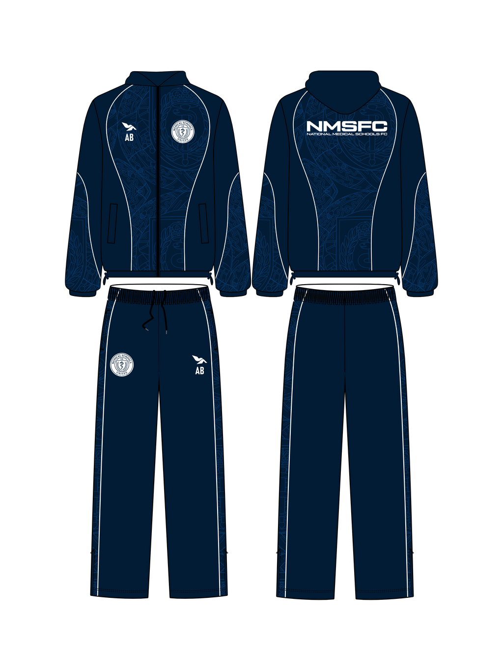 NATIONAL MEDICAL SCHOOLS WINDBREAKER TRACKSUIT BUNDLE
