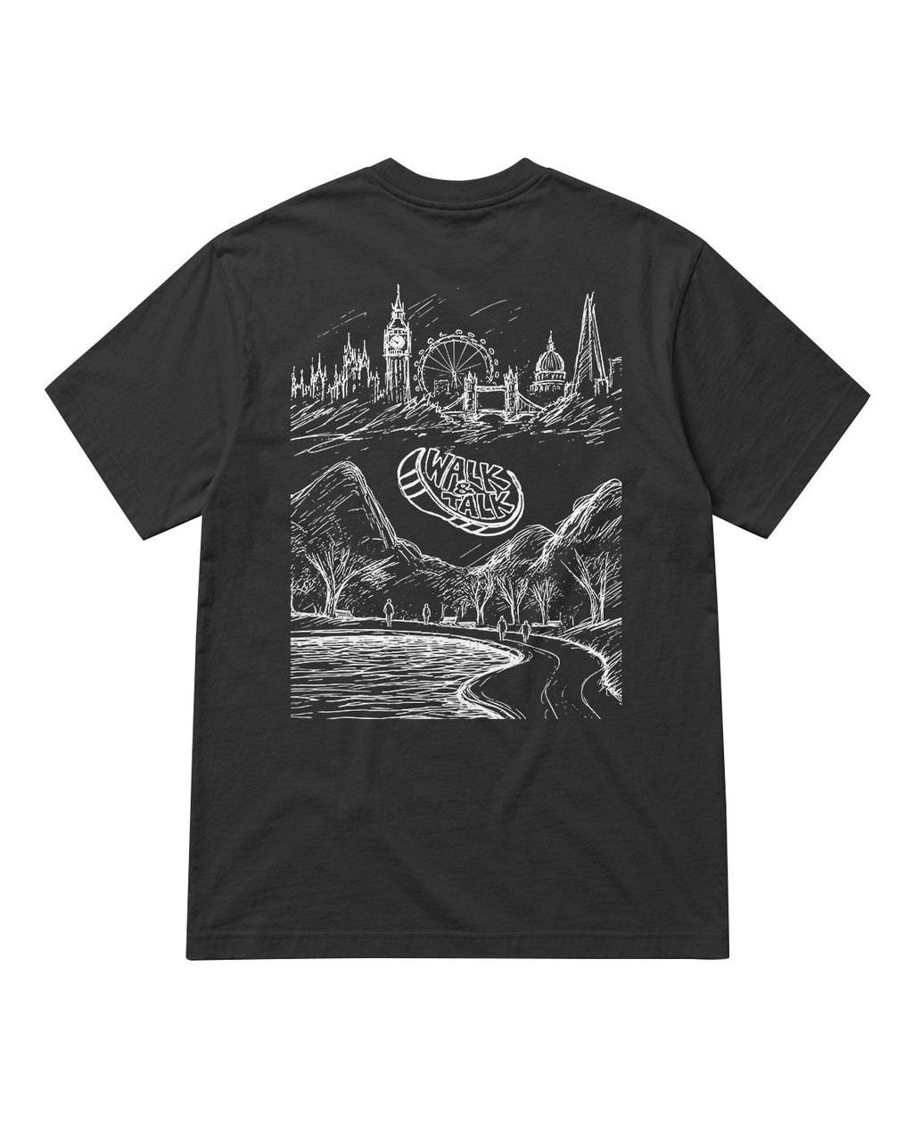 Walk & Talk Lifestyle Black T-Shirt