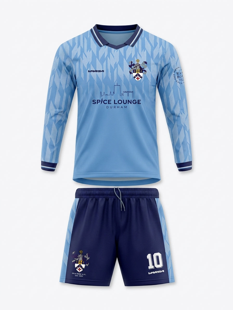 Hild Bede Men’s Football Club Retro Home Kit Long Sleeve Bundle