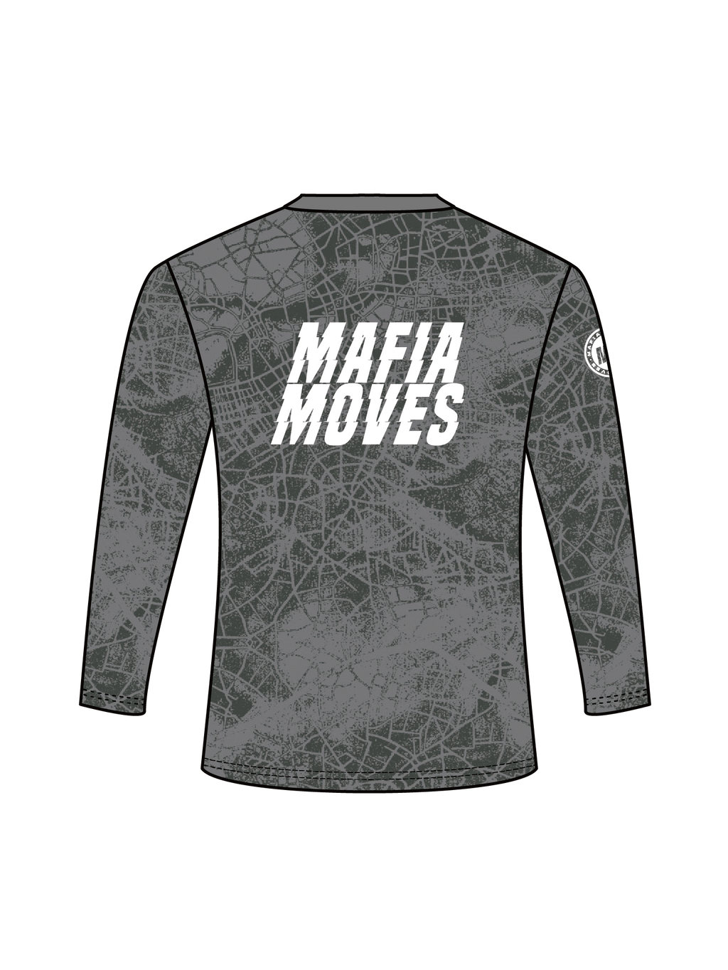MAFIA MOVES Perforated Map Running Tee Long Sleeve