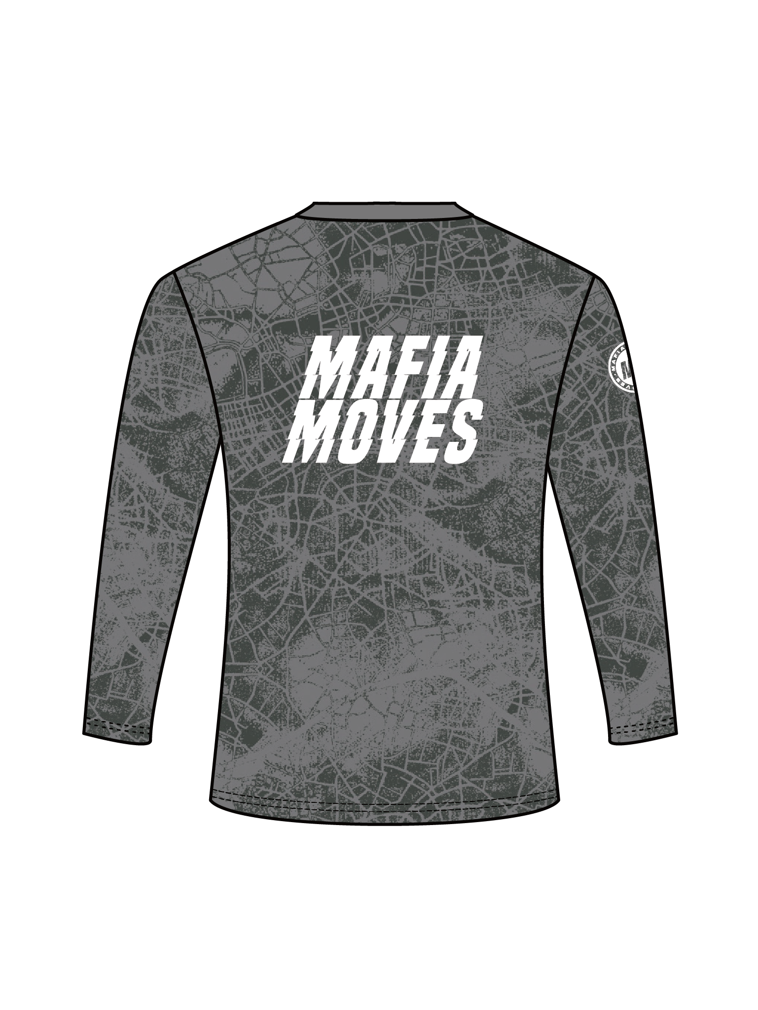 MAFIA MOVES Perforated Map Running Tee Long Sleeve