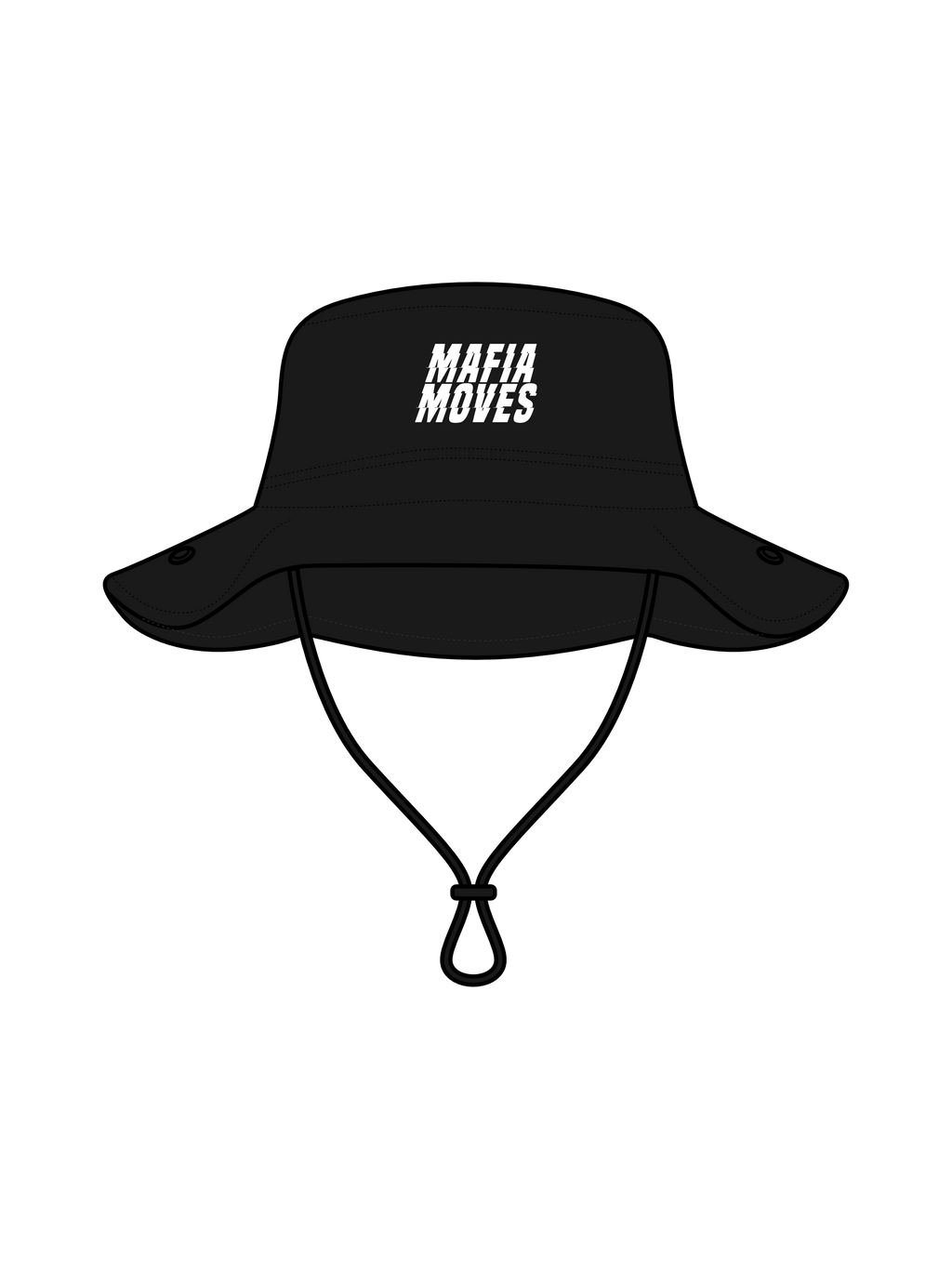 MAFIA MOVES Embroidered Outback Hat Black