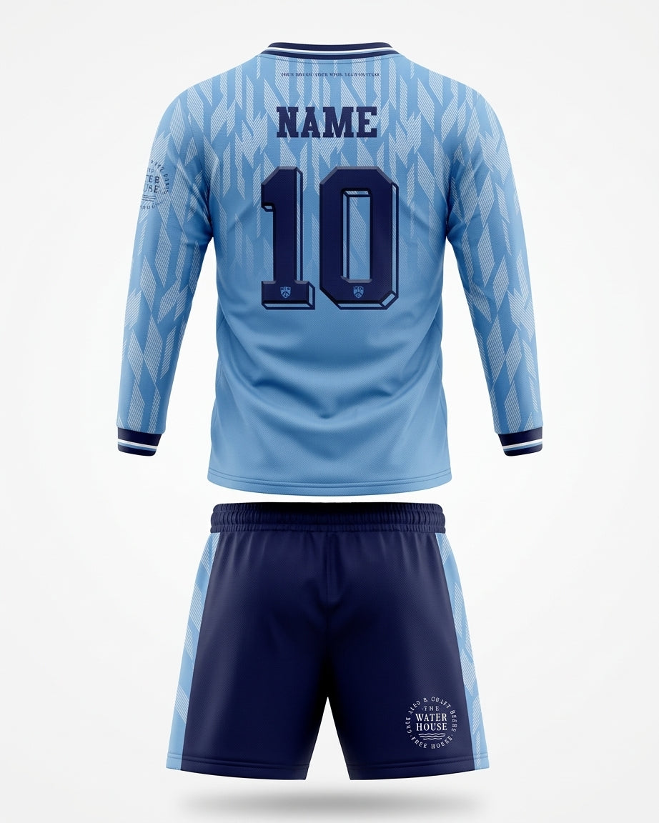Hild Bede Men’s Football Club Retro Home Kit Long Sleeve Bundle