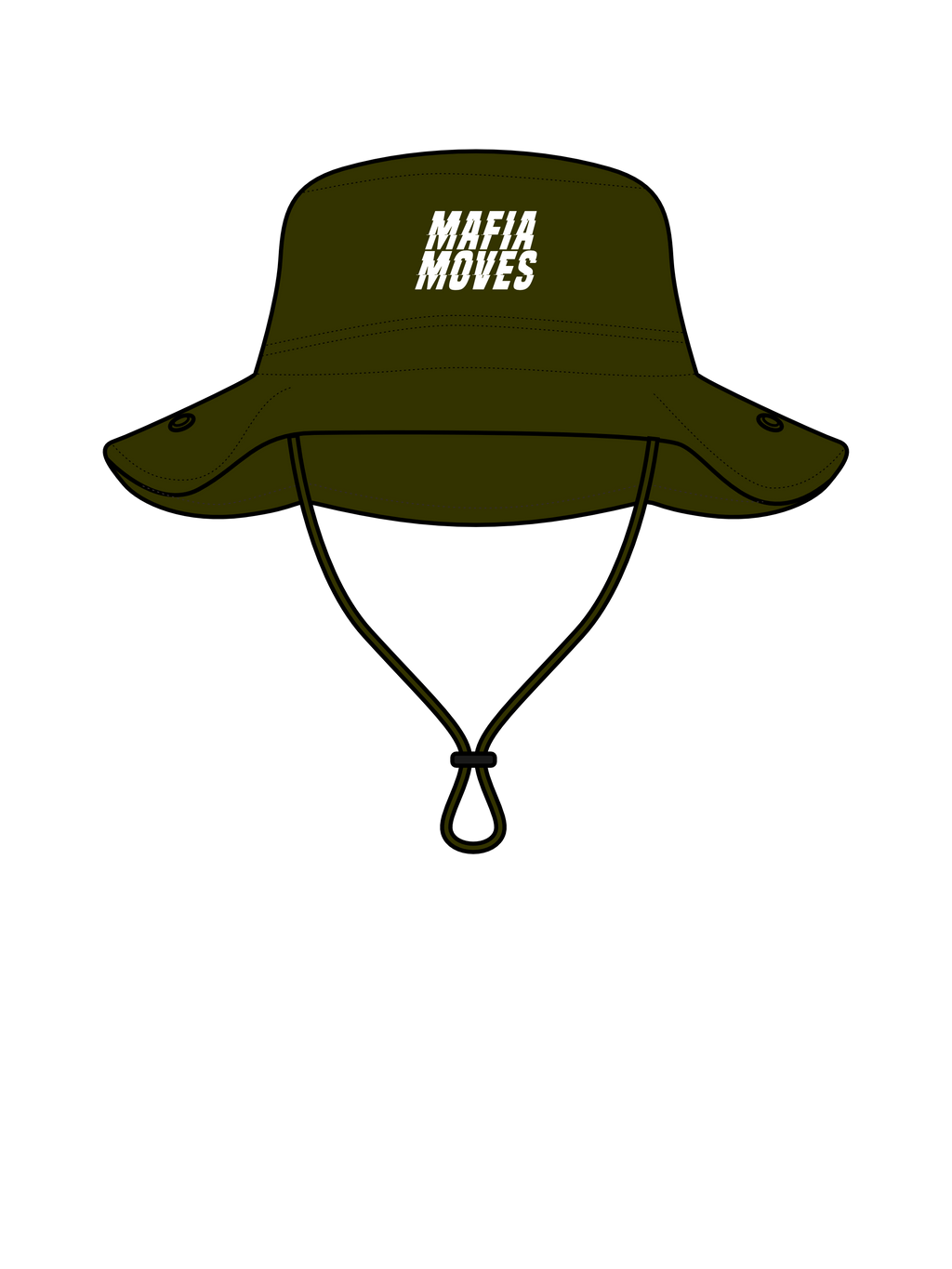 MAFIA MOVES Embroidered Outback Hat Olive Green