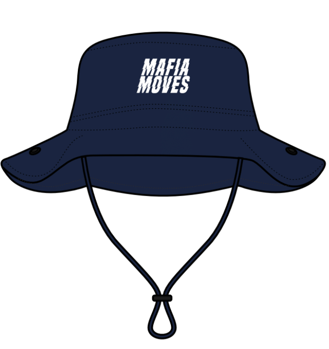 MAFIA MOVES Embroidered Outback Hat Navy