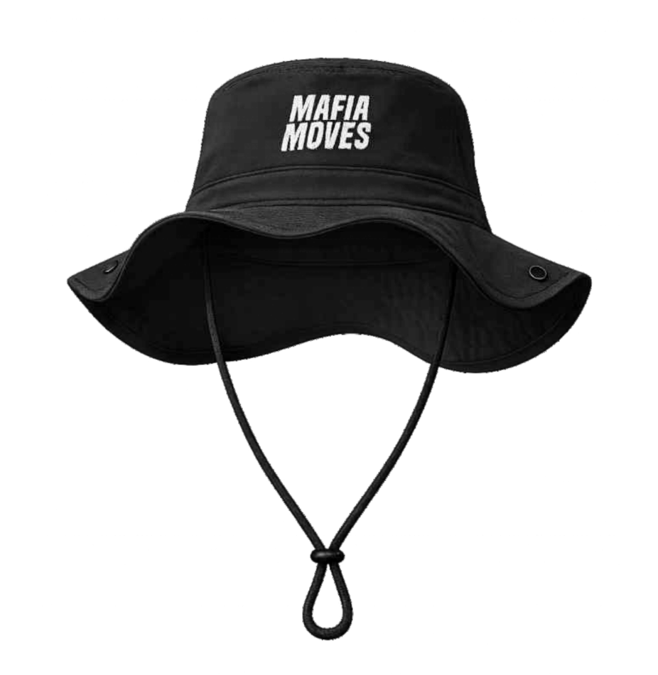 MAFIA MOVES Embroidered Outback Hat Black