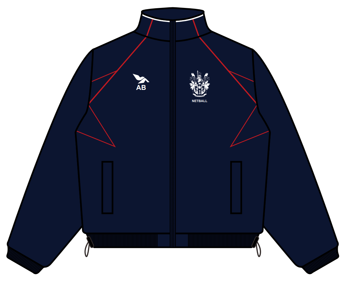 KCL NETBALL NYLON WINDBREAKER