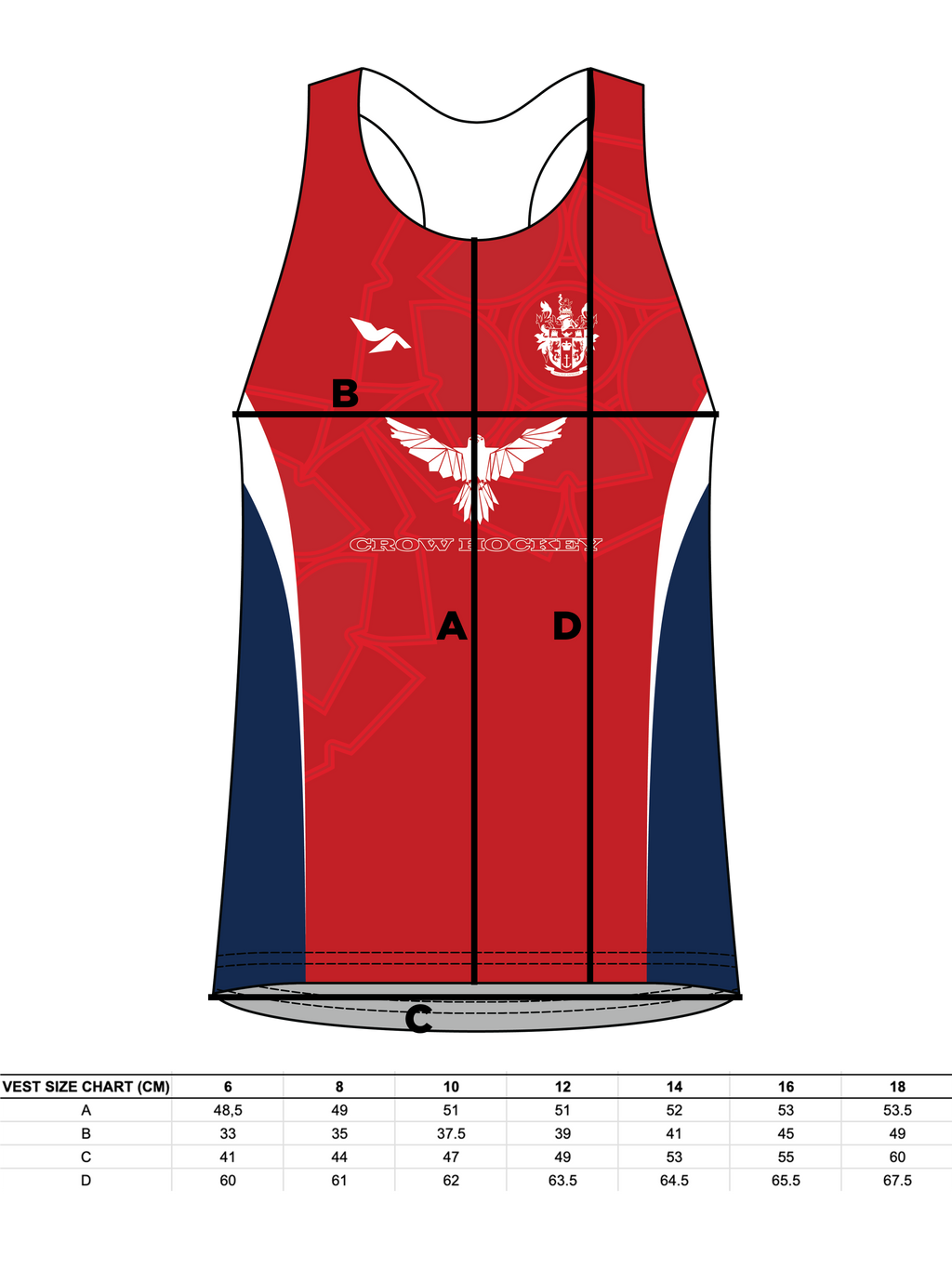 KCL VARSITY WOMEN'S HOCKEY RACERBACK VEST