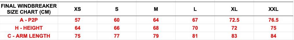 KCL REGENTS NYLON WINDBREAKER