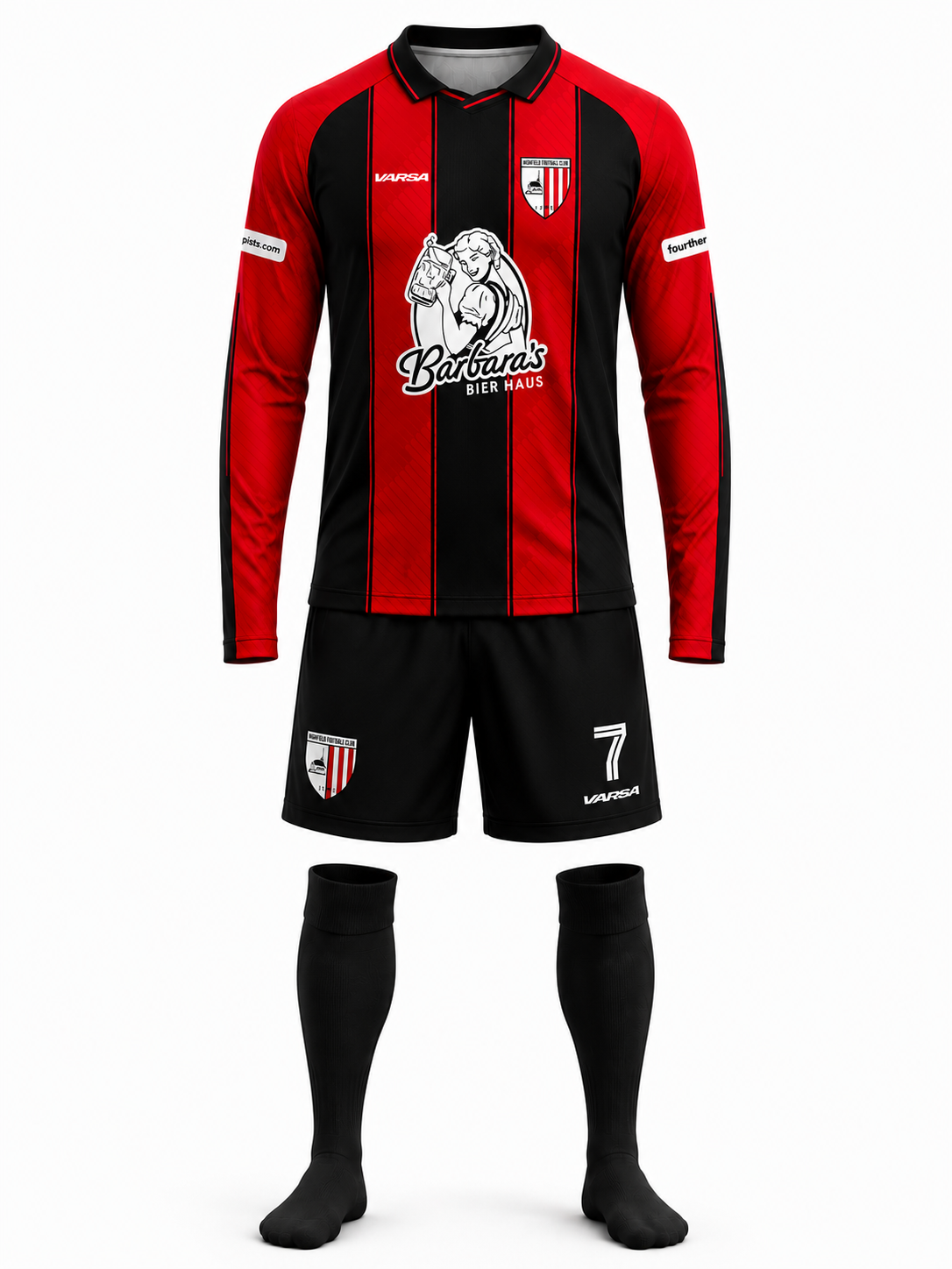 Highfield FC Longsleeved Retro Football Kit Bundle