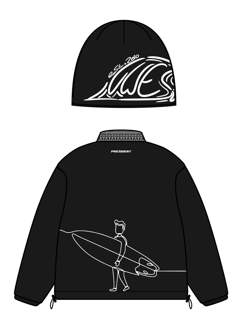 UWE Surf 1/4 Zip & Beanie Bundle