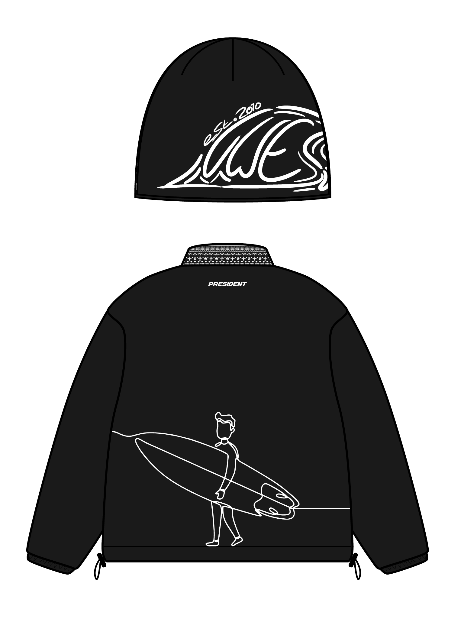 UWE Surf 1/4 Zip & Beanie Bundle