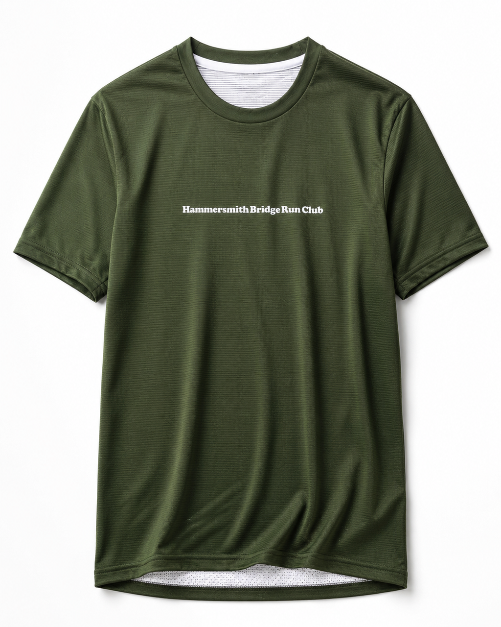 Hammersmith Bridge Run Club Dark Green Running Top