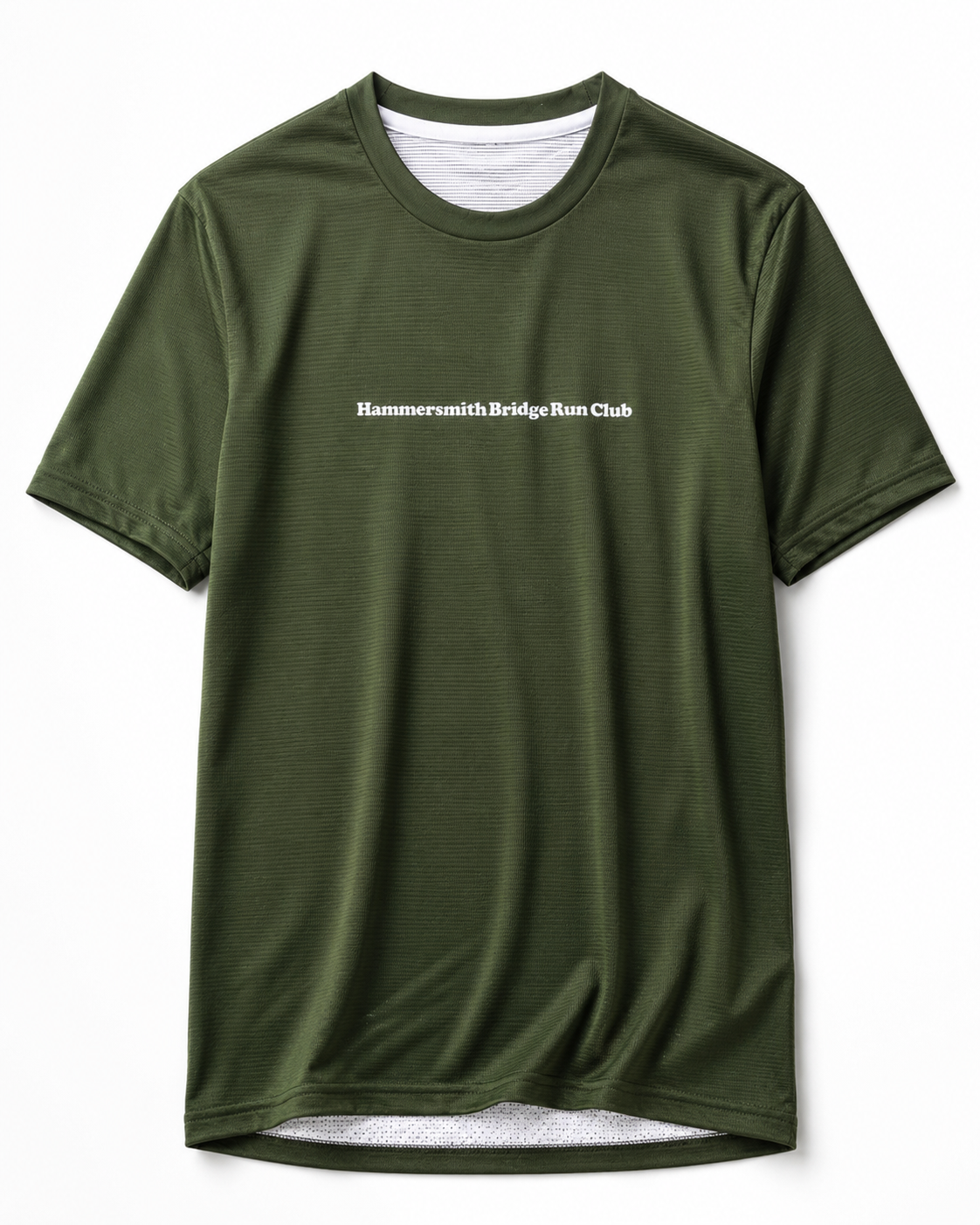 Hammersmith Bridge Run Club Dark Green Running Top