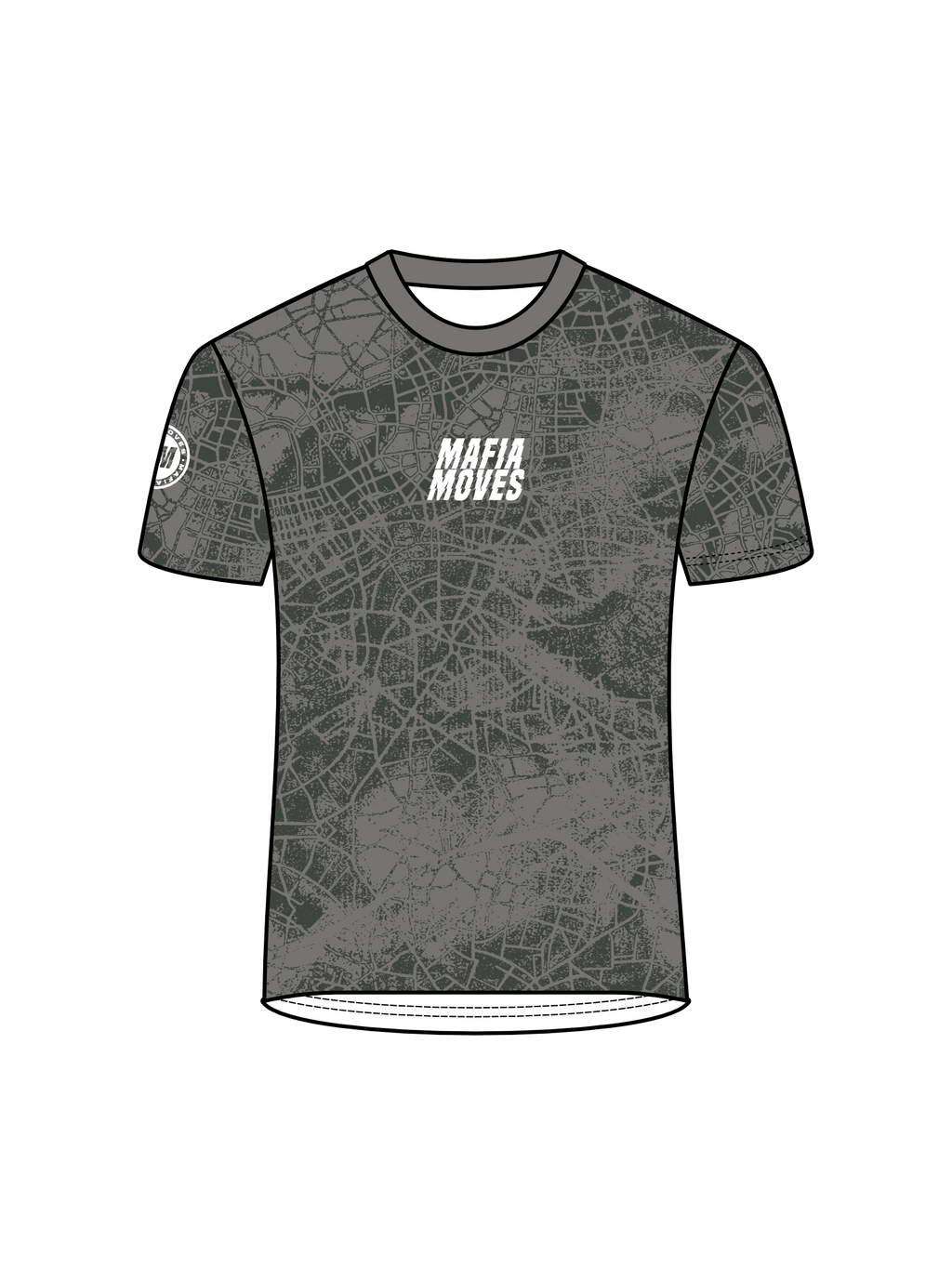 MAFIA MOVES Perforated Map Running Tee
