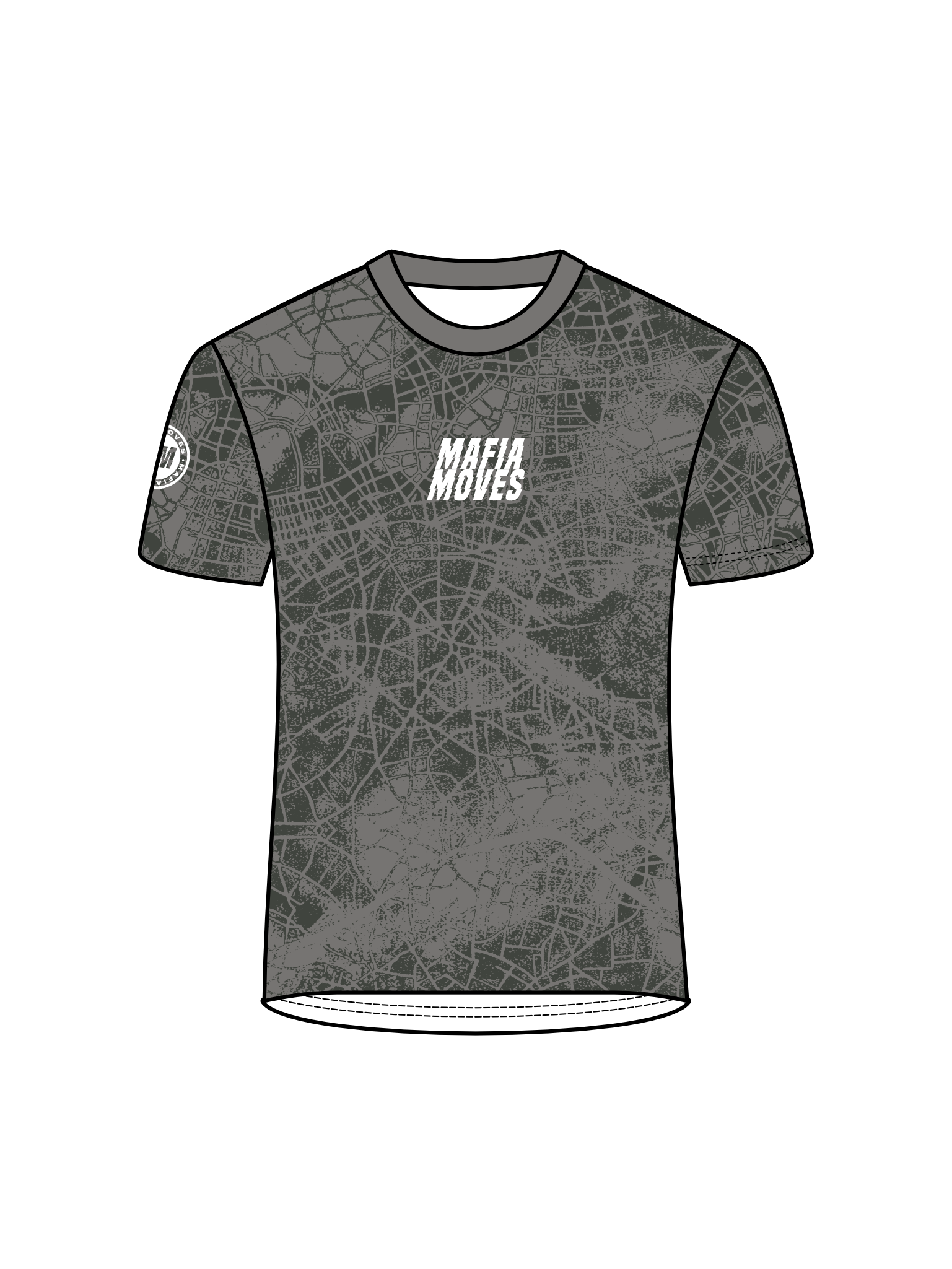 MAFIA MOVES Perforated Map Running Tee