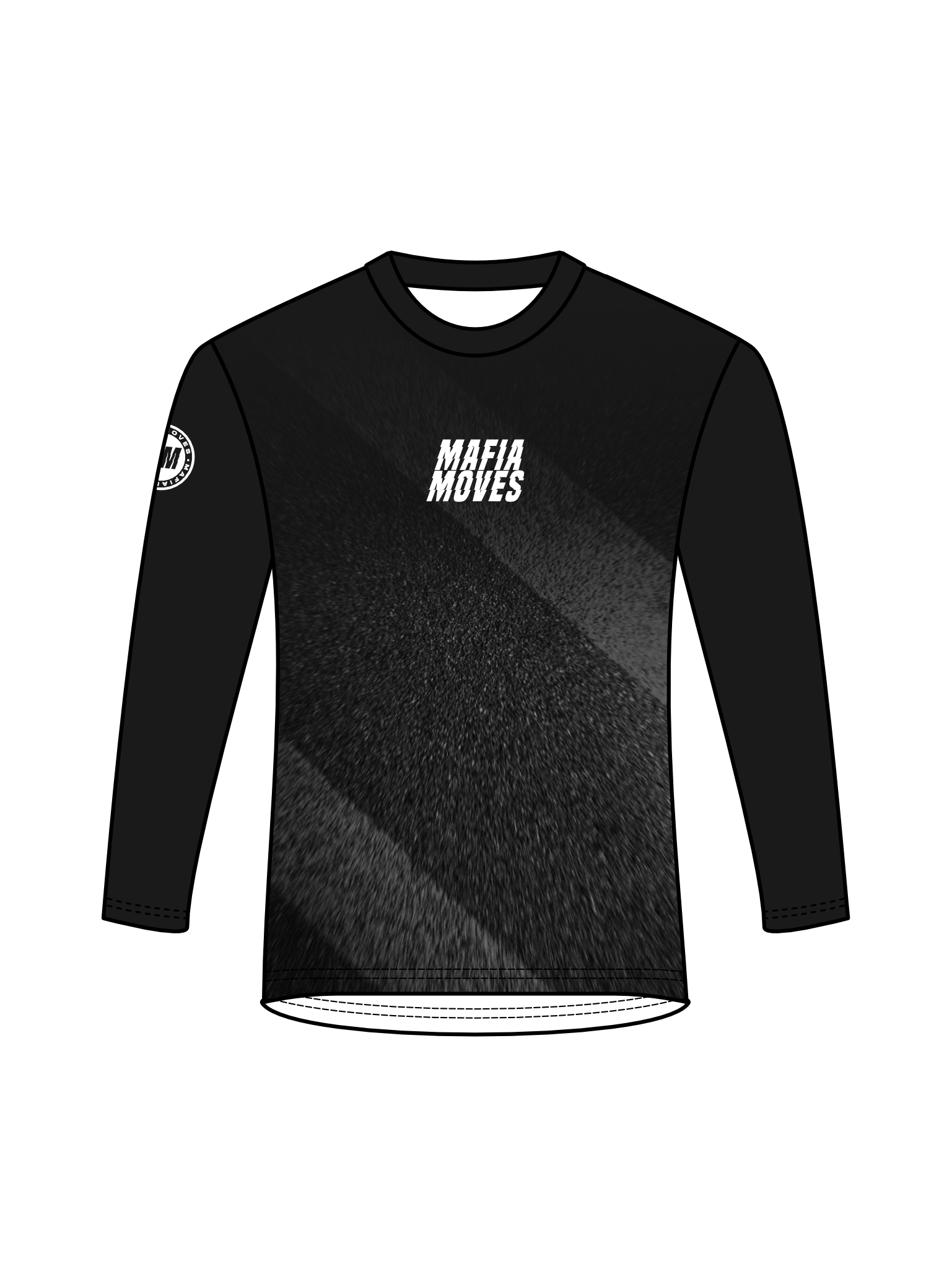 MAFIA MOVES Textured Streets Running Tee Long Sleeve