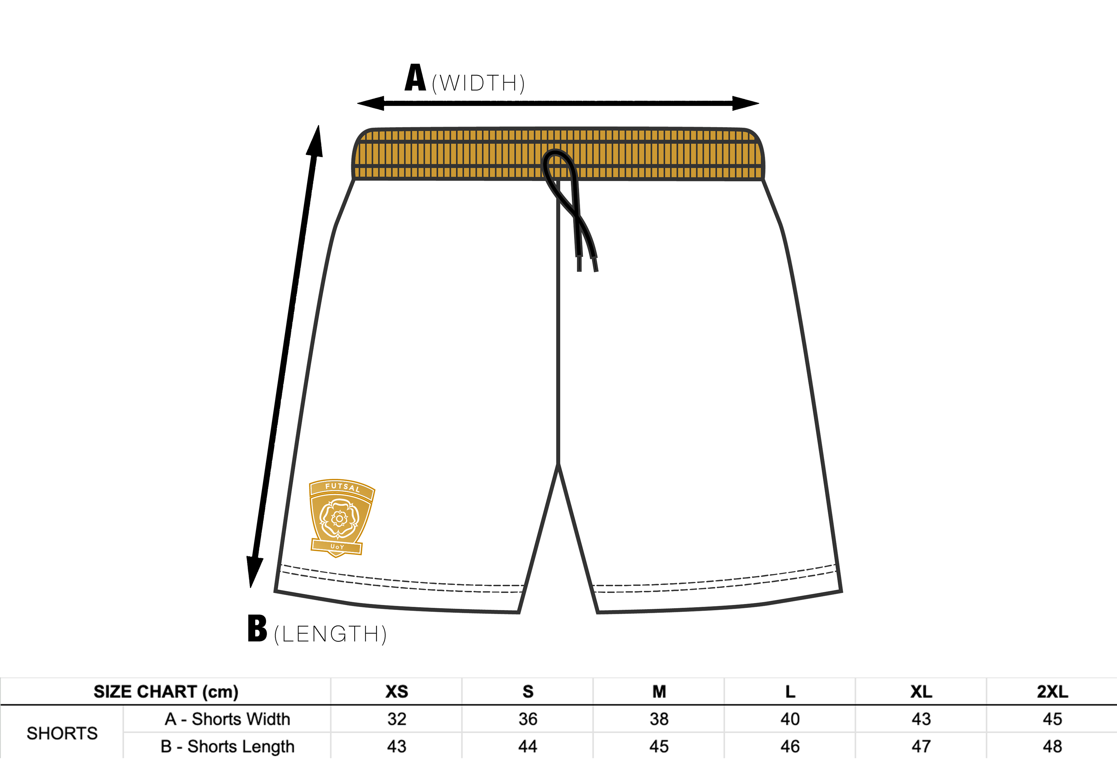 YORK FUTSAL HOME SHORTS